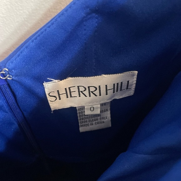 Sherri Hill Designer Bodycon Dark Blue Homecoming Formal Prom Dress Size 0 - Picture 2 of 3